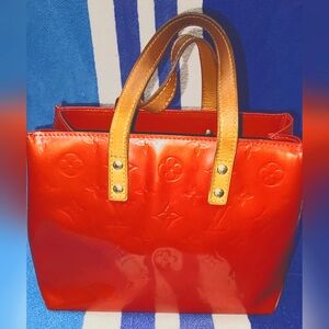 LOUIS VUITTON Reade PM Rouge Monogram Vernis MI1012 Handbag